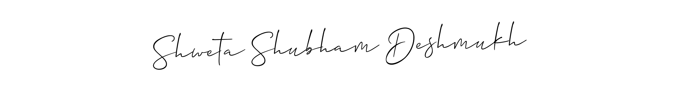 How to Draw Shweta Shubham Deshmukh signature style? Allison_Script is a latest design signature styles for name Shweta Shubham Deshmukh. Shweta Shubham Deshmukh signature style 2 images and pictures png