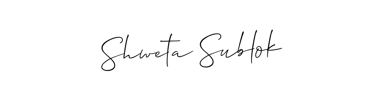 This is the best signature style for the Shweta Sublok name. Also you like these signature font (Allison_Script). Mix name signature. Shweta Sublok signature style 2 images and pictures png