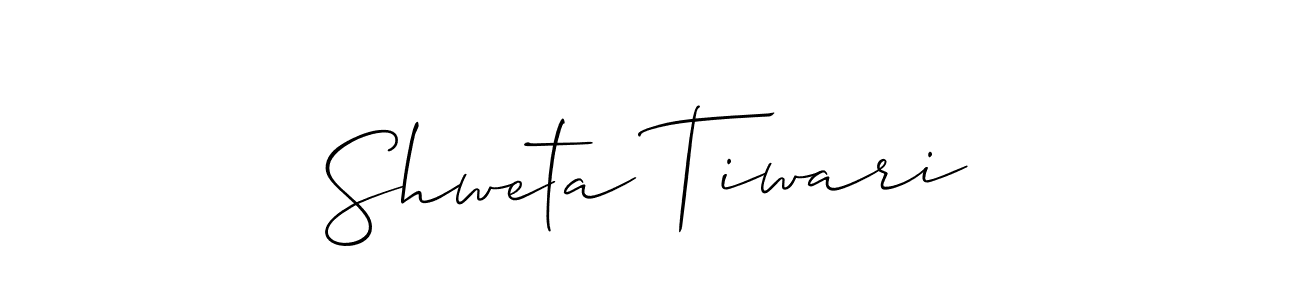 Also we have Shweta Tiwari name is the best signature style. Create professional handwritten signature collection using Allison_Script autograph style. Shweta Tiwari signature style 2 images and pictures png
