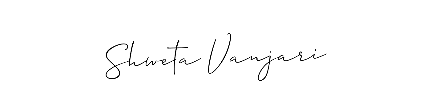 It looks lik you need a new signature style for name Shweta Vanjari. Design unique handwritten (Allison_Script) signature with our free signature maker in just a few clicks. Shweta Vanjari signature style 2 images and pictures png