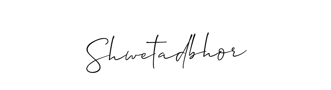 if you are searching for the best signature style for your name Shwetadbhor. so please give up your signature search. here we have designed multiple signature styles  using Allison_Script. Shwetadbhor signature style 2 images and pictures png