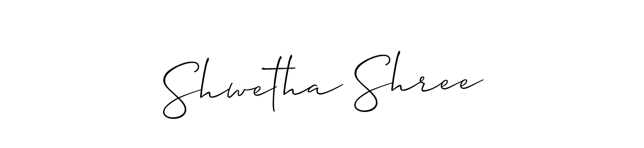 How to Draw Shwetha Shree signature style? Allison_Script is a latest design signature styles for name Shwetha Shree. Shwetha Shree signature style 2 images and pictures png
