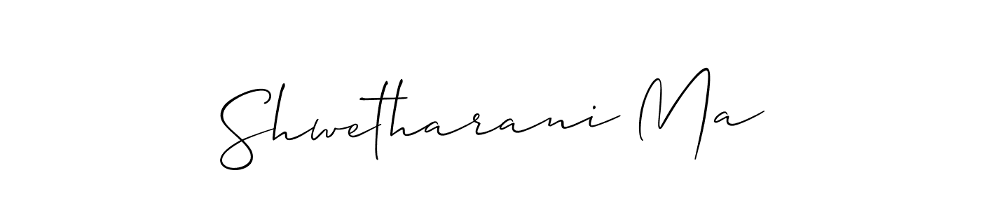 Design your own signature with our free online signature maker. With this signature software, you can create a handwritten (Allison_Script) signature for name Shwetharani Ma. Shwetharani Ma signature style 2 images and pictures png