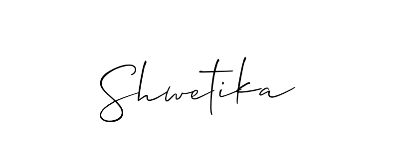 Make a short Shwetika signature style. Manage your documents anywhere anytime using Allison_Script. Create and add eSignatures, submit forms, share and send files easily. Shwetika signature style 2 images and pictures png