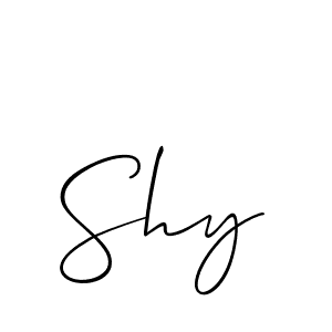 Also we have Shy name is the best signature style. Create professional handwritten signature collection using Allison_Script autograph style. Shy signature style 2 images and pictures png