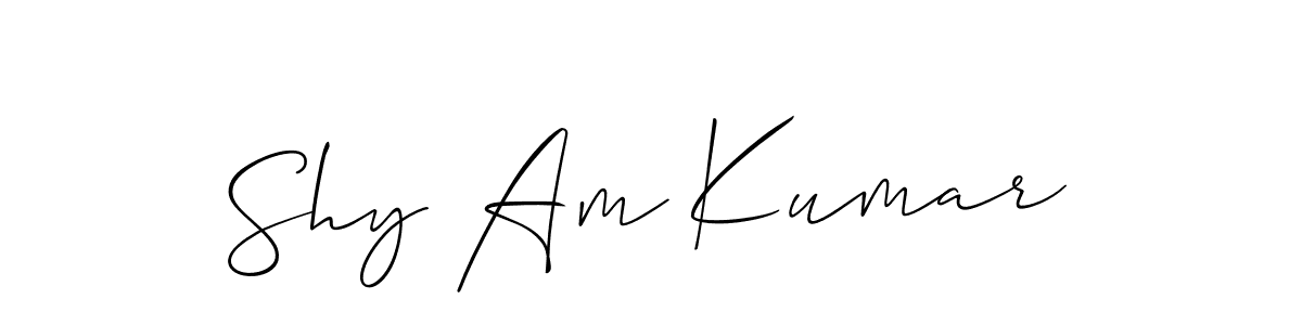 Use a signature maker to create a handwritten signature online. With this signature software, you can design (Allison_Script) your own signature for name Shy Am Kumar. Shy Am Kumar signature style 2 images and pictures png