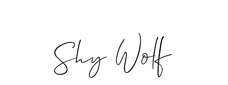 Use a signature maker to create a handwritten signature online. With this signature software, you can design (Allison_Script) your own signature for name Shy Wolf. Shy Wolf signature style 2 images and pictures png