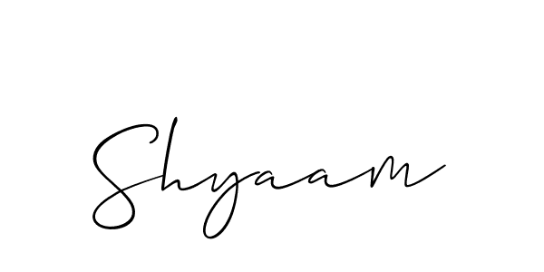 You should practise on your own different ways (Allison_Script) to write your name (Shyaam) in signature. don't let someone else do it for you. Shyaam signature style 2 images and pictures png