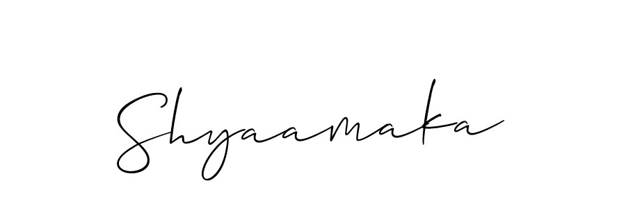 You should practise on your own different ways (Allison_Script) to write your name (Shyaamaka) in signature. don't let someone else do it for you. Shyaamaka signature style 2 images and pictures png