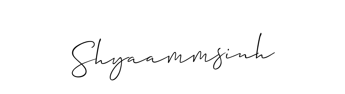 How to make Shyaammsinh name signature. Use Allison_Script style for creating short signs online. This is the latest handwritten sign. Shyaammsinh signature style 2 images and pictures png