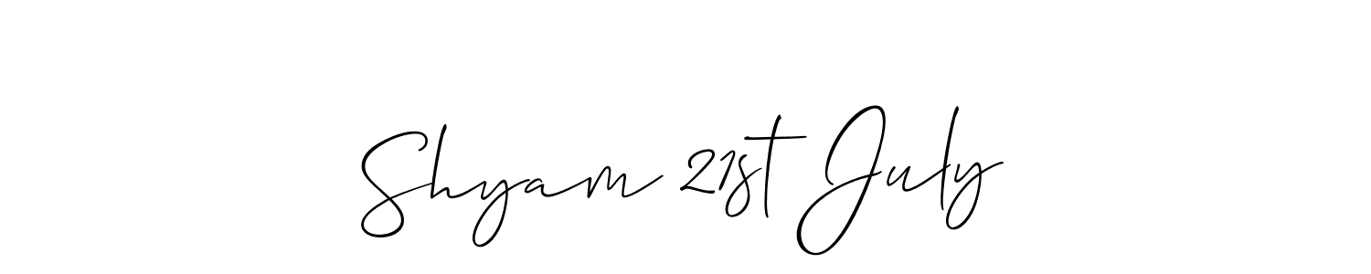 How to Draw Shyam 21st July signature style? Allison_Script is a latest design signature styles for name Shyam 21st July. Shyam 21st July signature style 2 images and pictures png