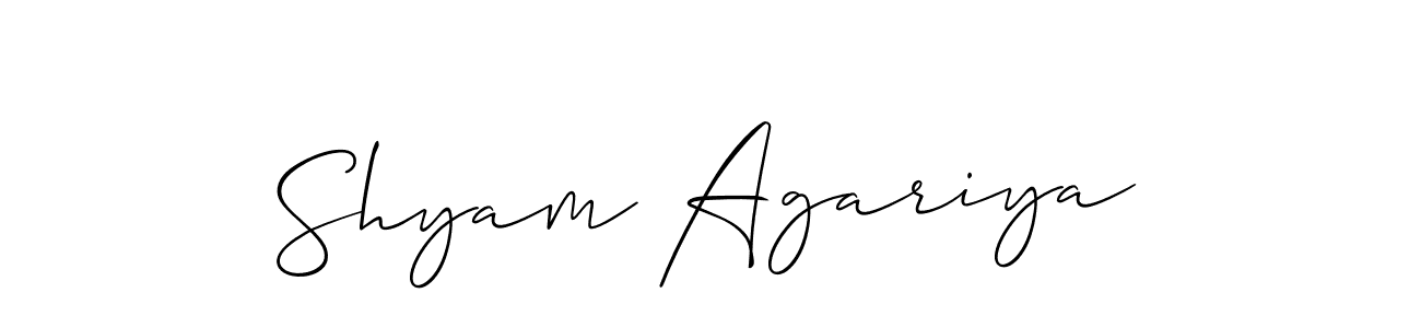 How to make Shyam Agariya name signature. Use Allison_Script style for creating short signs online. This is the latest handwritten sign. Shyam Agariya signature style 2 images and pictures png