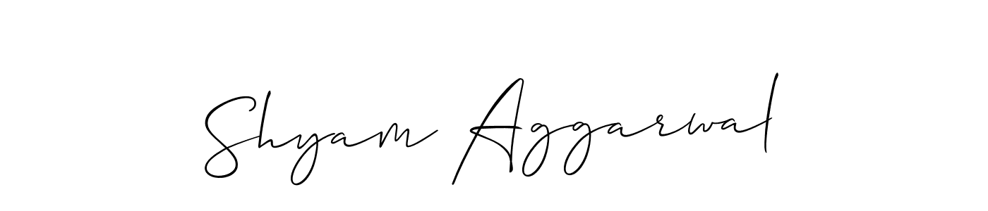 Use a signature maker to create a handwritten signature online. With this signature software, you can design (Allison_Script) your own signature for name Shyam Aggarwal. Shyam Aggarwal signature style 2 images and pictures png