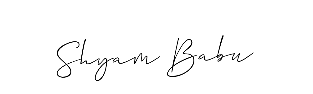 Also You can easily find your signature by using the search form. We will create Shyam Babu name handwritten signature images for you free of cost using Allison_Script sign style. Shyam Babu signature style 2 images and pictures png
