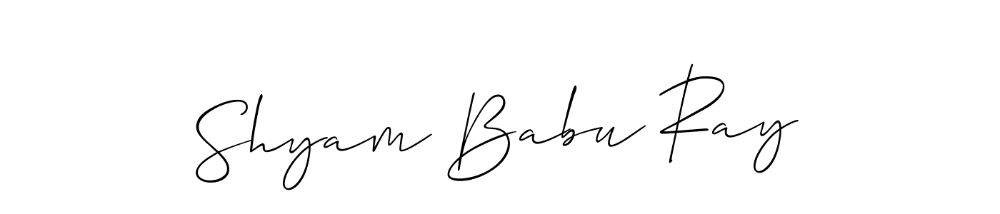 Make a short Shyam Babu Ray signature style. Manage your documents anywhere anytime using Allison_Script. Create and add eSignatures, submit forms, share and send files easily. Shyam Babu Ray signature style 2 images and pictures png