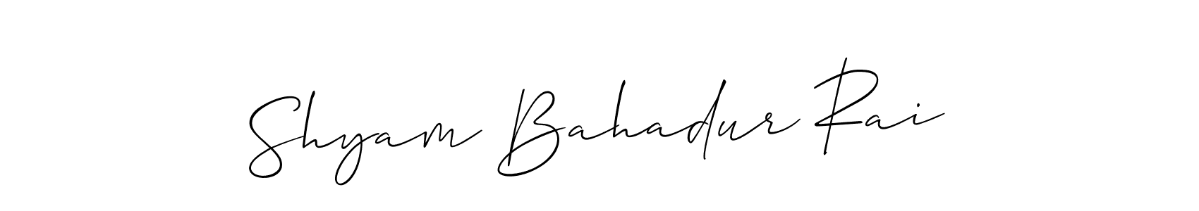 Also You can easily find your signature by using the search form. We will create Shyam Bahadur Rai name handwritten signature images for you free of cost using Allison_Script sign style. Shyam Bahadur Rai signature style 2 images and pictures png