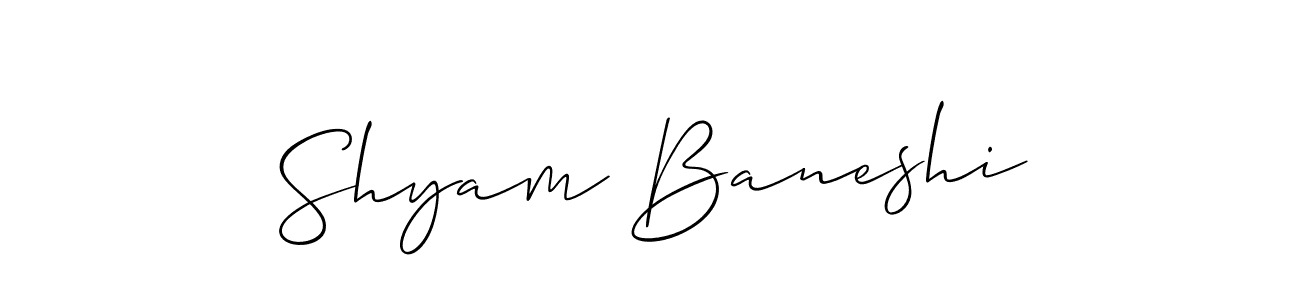 Also You can easily find your signature by using the search form. We will create Shyam Baneshi name handwritten signature images for you free of cost using Allison_Script sign style. Shyam Baneshi signature style 2 images and pictures png