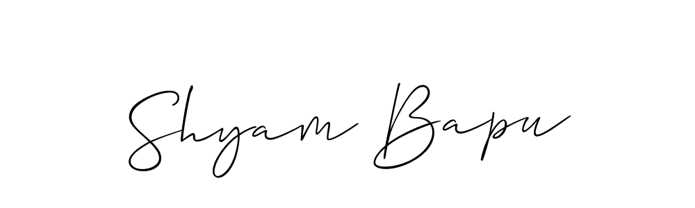 Allison_Script is a professional signature style that is perfect for those who want to add a touch of class to their signature. It is also a great choice for those who want to make their signature more unique. Get Shyam Bapu name to fancy signature for free. Shyam Bapu signature style 2 images and pictures png