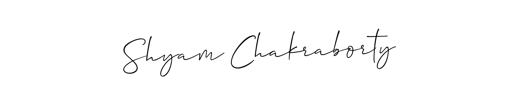How to Draw Shyam Chakraborty signature style? Allison_Script is a latest design signature styles for name Shyam Chakraborty. Shyam Chakraborty signature style 2 images and pictures png
