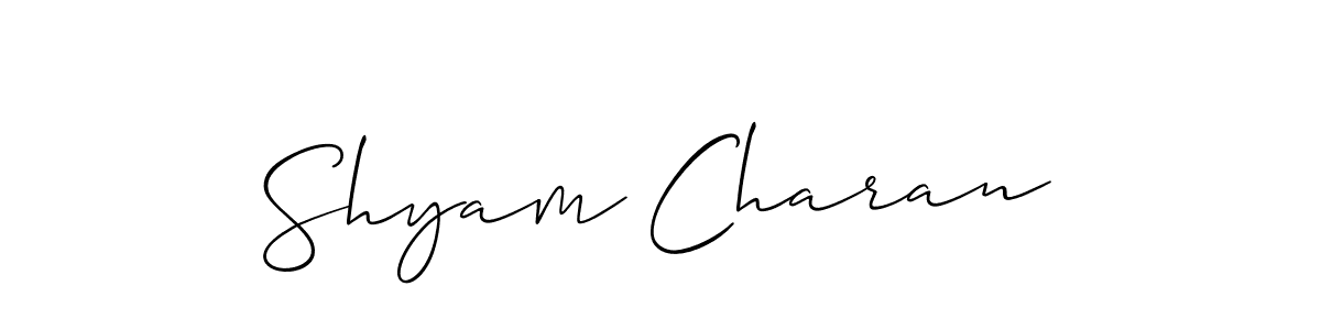 Allison_Script is a professional signature style that is perfect for those who want to add a touch of class to their signature. It is also a great choice for those who want to make their signature more unique. Get Shyam Charan name to fancy signature for free. Shyam Charan signature style 2 images and pictures png