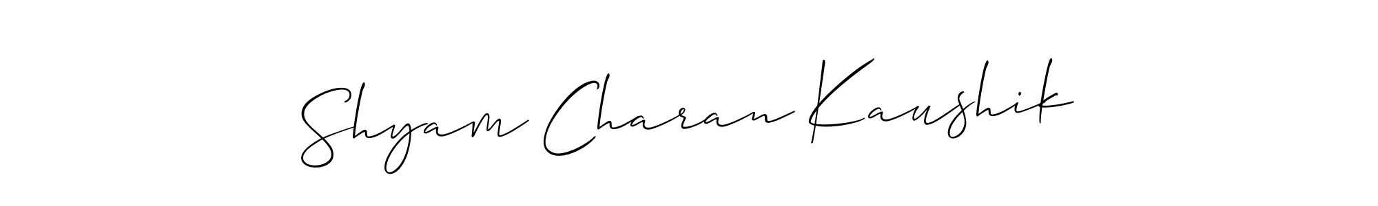 Make a beautiful signature design for name Shyam Charan Kaushik. With this signature (Allison_Script) style, you can create a handwritten signature for free. Shyam Charan Kaushik signature style 2 images and pictures png