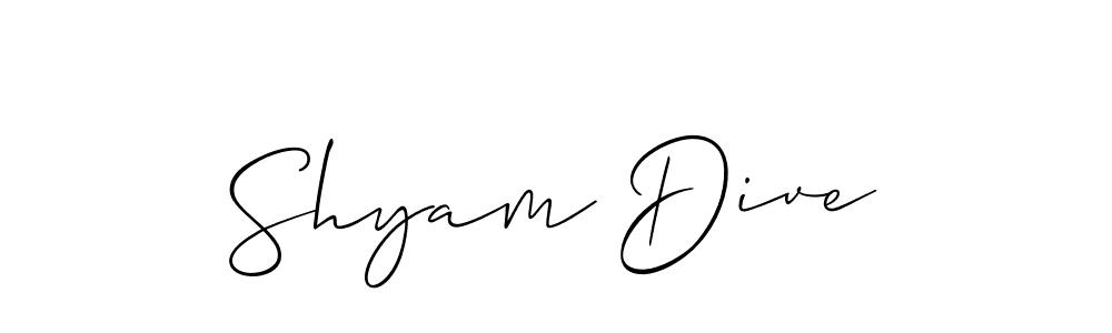 Use a signature maker to create a handwritten signature online. With this signature software, you can design (Allison_Script) your own signature for name Shyam Dive. Shyam Dive signature style 2 images and pictures png