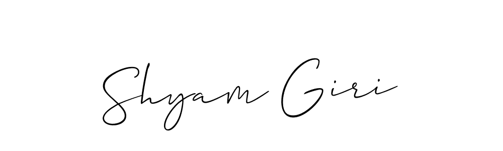 How to Draw Shyam Giri signature style? Allison_Script is a latest design signature styles for name Shyam Giri. Shyam Giri signature style 2 images and pictures png