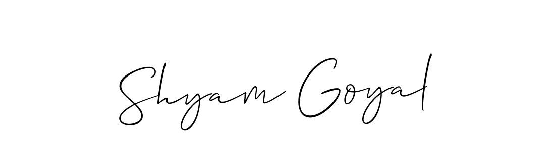 You should practise on your own different ways (Allison_Script) to write your name (Shyam Goyal) in signature. don't let someone else do it for you. Shyam Goyal signature style 2 images and pictures png