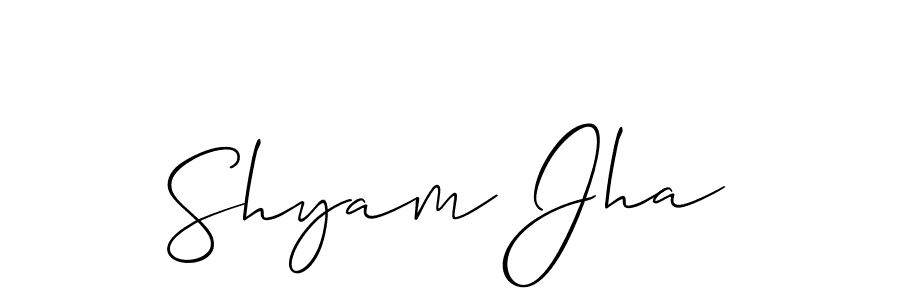 Design your own signature with our free online signature maker. With this signature software, you can create a handwritten (Allison_Script) signature for name Shyam Jha. Shyam Jha signature style 2 images and pictures png