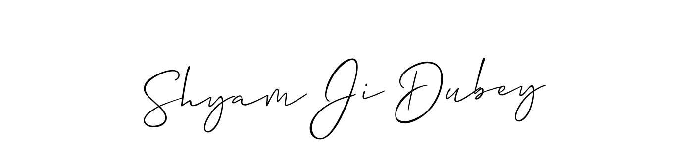 Allison_Script is a professional signature style that is perfect for those who want to add a touch of class to their signature. It is also a great choice for those who want to make their signature more unique. Get Shyam Ji Dubey name to fancy signature for free. Shyam Ji Dubey signature style 2 images and pictures png