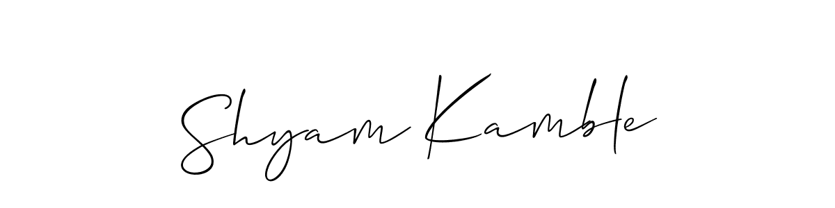 It looks lik you need a new signature style for name Shyam Kamble. Design unique handwritten (Allison_Script) signature with our free signature maker in just a few clicks. Shyam Kamble signature style 2 images and pictures png