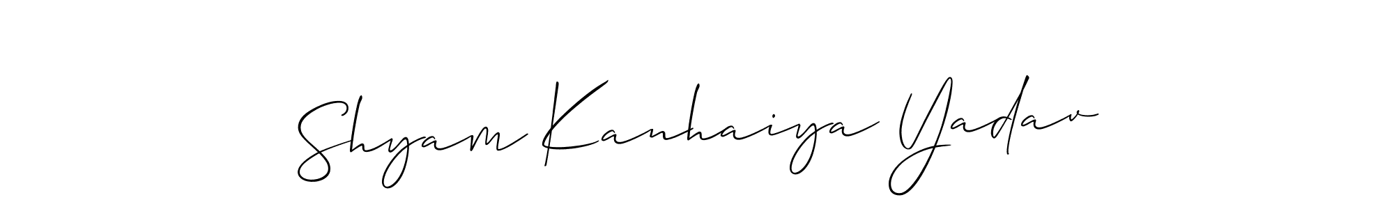 Shyam Kanhaiya Yadav stylish signature style. Best Handwritten Sign (Allison_Script) for my name. Handwritten Signature Collection Ideas for my name Shyam Kanhaiya Yadav. Shyam Kanhaiya Yadav signature style 2 images and pictures png
