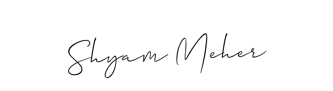 Best and Professional Signature Style for Shyam Meher. Allison_Script Best Signature Style Collection. Shyam Meher signature style 2 images and pictures png