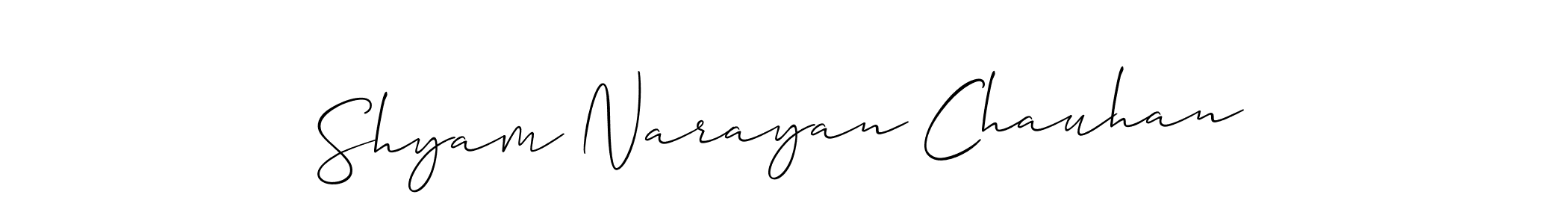 Use a signature maker to create a handwritten signature online. With this signature software, you can design (Allison_Script) your own signature for name Shyam Narayan Chauhan. Shyam Narayan Chauhan signature style 2 images and pictures png