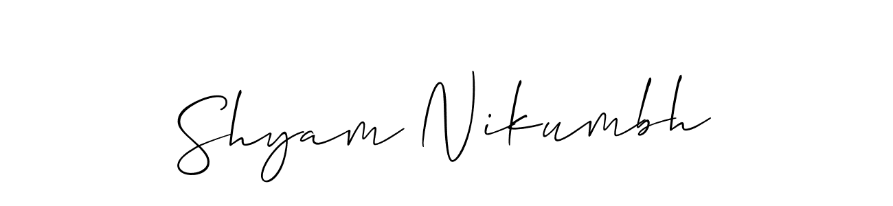 Here are the top 10 professional signature styles for the name Shyam Nikumbh. These are the best autograph styles you can use for your name. Shyam Nikumbh signature style 2 images and pictures png