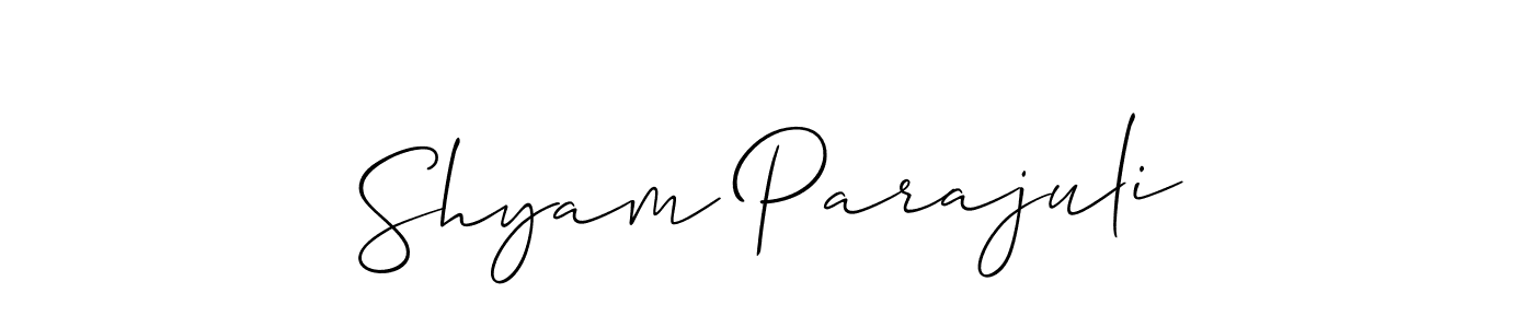 How to make Shyam Parajuli signature? Allison_Script is a professional autograph style. Create handwritten signature for Shyam Parajuli name. Shyam Parajuli signature style 2 images and pictures png