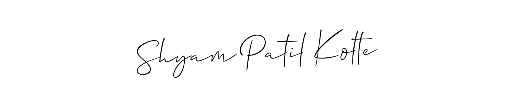 Check out images of Autograph of Shyam Patil Kolte name. Actor Shyam Patil Kolte Signature Style. Allison_Script is a professional sign style online. Shyam Patil Kolte signature style 2 images and pictures png