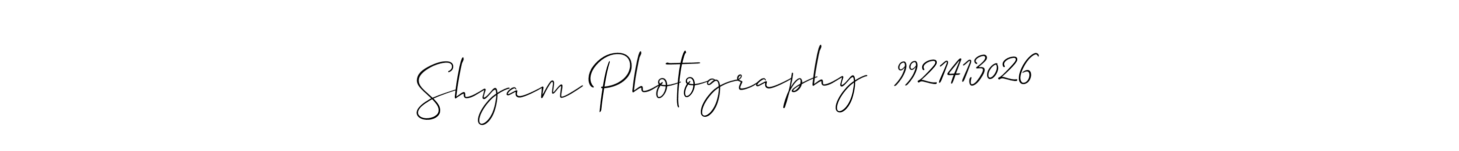 This is the best signature style for the Shyam Photography  9921413026 name. Also you like these signature font (Allison_Script). Mix name signature. Shyam Photography  9921413026 signature style 2 images and pictures png