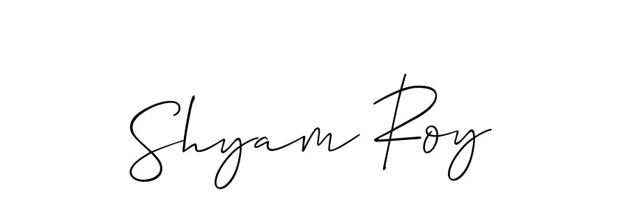 You should practise on your own different ways (Allison_Script) to write your name (Shyam Roy) in signature. don't let someone else do it for you. Shyam Roy signature style 2 images and pictures png