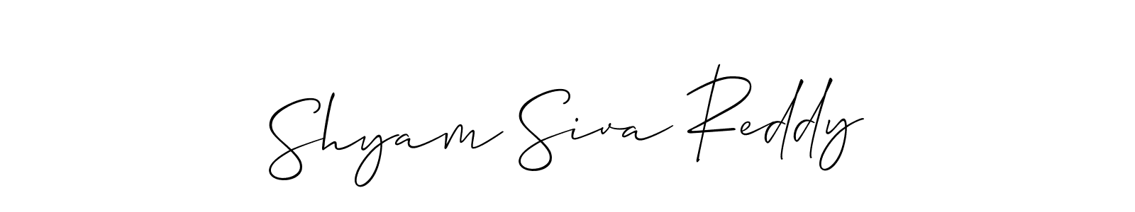 Create a beautiful signature design for name Shyam Siva Reddy. With this signature (Allison_Script) fonts, you can make a handwritten signature for free. Shyam Siva Reddy signature style 2 images and pictures png
