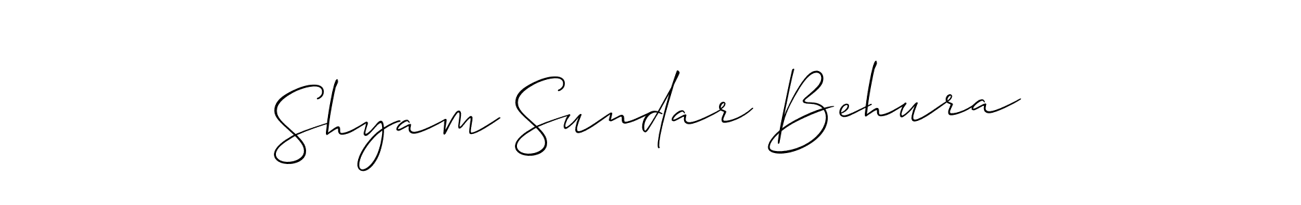 Shyam Sundar Behura stylish signature style. Best Handwritten Sign (Allison_Script) for my name. Handwritten Signature Collection Ideas for my name Shyam Sundar Behura. Shyam Sundar Behura signature style 2 images and pictures png