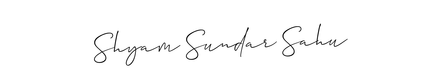 How to make Shyam Sundar Sahu signature? Allison_Script is a professional autograph style. Create handwritten signature for Shyam Sundar Sahu name. Shyam Sundar Sahu signature style 2 images and pictures png