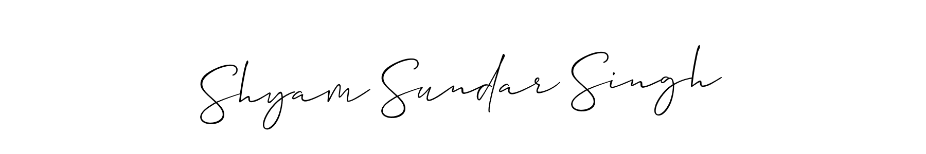 Use a signature maker to create a handwritten signature online. With this signature software, you can design (Allison_Script) your own signature for name Shyam Sundar Singh. Shyam Sundar Singh signature style 2 images and pictures png