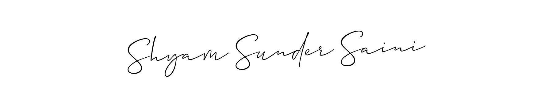 Use a signature maker to create a handwritten signature online. With this signature software, you can design (Allison_Script) your own signature for name Shyam Sunder Saini. Shyam Sunder Saini signature style 2 images and pictures png