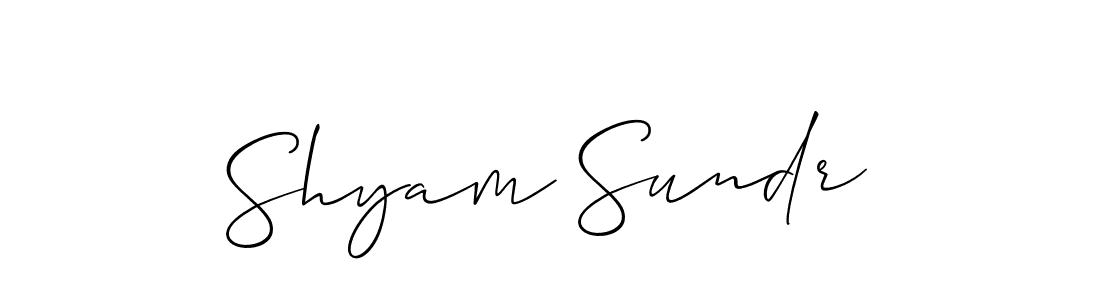 The best way (Allison_Script) to make a short signature is to pick only two or three words in your name. The name Shyam Sundr include a total of six letters. For converting this name. Shyam Sundr signature style 2 images and pictures png