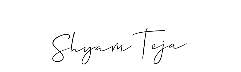 Shyam Teja stylish signature style. Best Handwritten Sign (Allison_Script) for my name. Handwritten Signature Collection Ideas for my name Shyam Teja. Shyam Teja signature style 2 images and pictures png