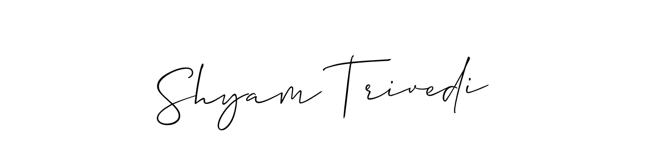 Shyam Trivedi stylish signature style. Best Handwritten Sign (Allison_Script) for my name. Handwritten Signature Collection Ideas for my name Shyam Trivedi. Shyam Trivedi signature style 2 images and pictures png