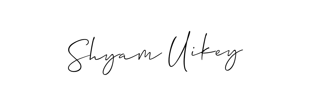 How to Draw Shyam Uikey signature style? Allison_Script is a latest design signature styles for name Shyam Uikey. Shyam Uikey signature style 2 images and pictures png