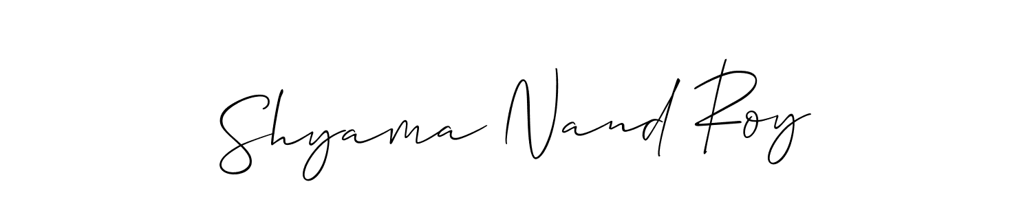 if you are searching for the best signature style for your name Shyama Nand Roy. so please give up your signature search. here we have designed multiple signature styles  using Allison_Script. Shyama Nand Roy signature style 2 images and pictures png