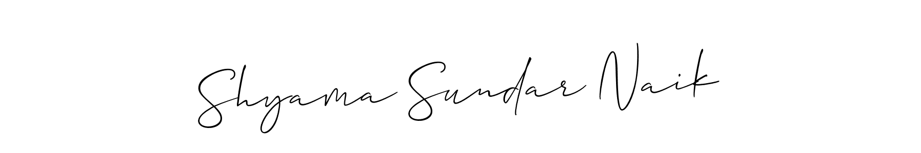Also You can easily find your signature by using the search form. We will create Shyama Sundar Naik name handwritten signature images for you free of cost using Allison_Script sign style. Shyama Sundar Naik signature style 2 images and pictures png